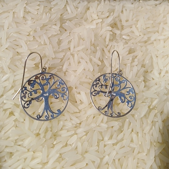 Tree of life .925 sterling silver earrings - Picture 2 of 3